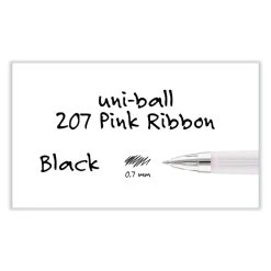 Uniball® Signo 207 Gel Pen, Retractable, Medium 0.7 Mm, Black Ink, Pink Barrel, 2/Pack -Bostitch Shop 842010