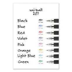Uniball® Signo 207 Gel Pen Value Pack, Retractable, Medium 0.7 Mm, Black Ink, Translucent Black Barrel, 36/Box -Bostitch Shop 842153