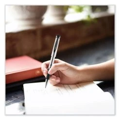 Uniball® 207 Impact Gel Pen, Stick, Bold 1 Mm, Black Ink, Silver/Black Barrel -Bostitch Shop 843623