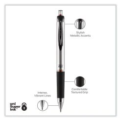 Uniball® 207 Impact Gel Pen, Retractable, Bold 1 Mm, Red Ink, Black/Red Barrel -Bostitch Shop 843677