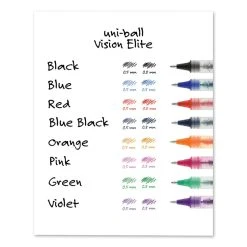 Uniball® VISION ELITE Roller Ball Pen, Stick, Bold 0.8 Mm, Red Ink, White/Red Barrel -Bostitch Shop 843699
