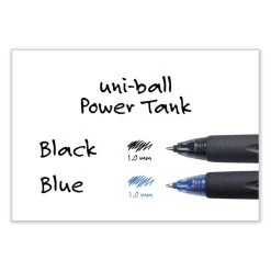 Uniball® Power Tank RT Ballpoint Pen, Retractable, Bold 1 Mm, Black Ink, Smoke/Black Barrel, Dozen -Bostitch Shop 844084