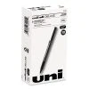 Uniball® Deluxe Roller Ball Pen, Stick, Micro 0.5 Mm, Black Ink, Metallic Gray Barrel, Dozen -Bostitch Shop 844099