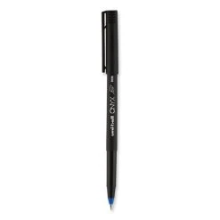 Uniball® ONYX Roller Ball Pen, Stick, Micro 0.5 Mm, Blue Ink, Black Matte Barrel, Dozen -Bostitch Shop 844120