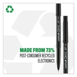 Uniball® ONYX Roller Ball Pen, Stick, Fine 0.7 Mm, Black Ink, Black Matte Barrel, Dozen 23 Uniball® ONYX Roller Ball Pen, Stick, Fine 0.7 Mm, Black Ink, Black Matte Barrel, Dozen -Bostitch Shop 844274