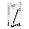 Uniball® ONYX Roller Ball Pen, Stick, Fine 0.7 Mm, Blue Ink, Black Matte Barrel, Dozen