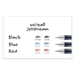 Uniball® Jetstream Stick Ballpoint Pen, Bold 1 Mm, Blue Ink, Black Barrel -Bostitch Shop 846017