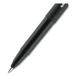 Uniball® ONYX Roller Ball Pen, Stick, Micro 0.5 Mm, Black Ink, Black Matte Barrel, Dozen -Bostitch Shop 847312