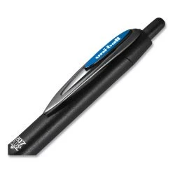 Uniball® 207 Plus+ Gel Pen, Retractable, Medium 0.7 Mm, Blue Ink, Black Barrel, Dozen -Bostitch Shop 847395