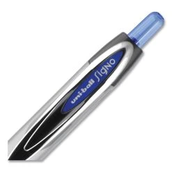 Uniball® Signo 207 Needle Point Gel Pen, Retractable, Medium 0.7 Mm, Blue Ink, Black Barrel, Dozen -Bostitch Shop 848715