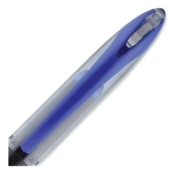 Uniball® AIR Porous Roller Ball Pen, Stick, Medium 0.7 Mm, Blue Ink, Black Barrel, Dozen -Bostitch Shop 848723