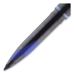 Uniball® AIR Porous Roller Ball Pen, Stick, Medium 0.7 Mm, Blue Ink, Black Barrel, Dozen -Bostitch Shop 848724