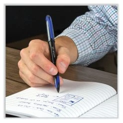 Uniball® AIR Porous Roller Ball Pen, Stick, Medium 0.7 Mm, Blue Ink, Black Barrel, Dozen -Bostitch Shop 848726