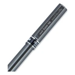 Uniball® Deluxe Roller Ball Pen, Stick, Micro 0.5 Mm, Blue Ink, Metallic Gray Barrel, Dozen -Bostitch Shop 848741