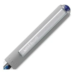 Uniball® VISION Roller Ball Pen, Stick, Fine 0.7 Mm, Blue Ink, Blue/Gray Barrel, Dozen -Bostitch Shop 848794