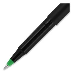 Uniball® Roller Ball Pen, Stick, Micro 0.5 Mm, Green Ink, Black Matte Barrel, Dozen -Bostitch Shop 848821