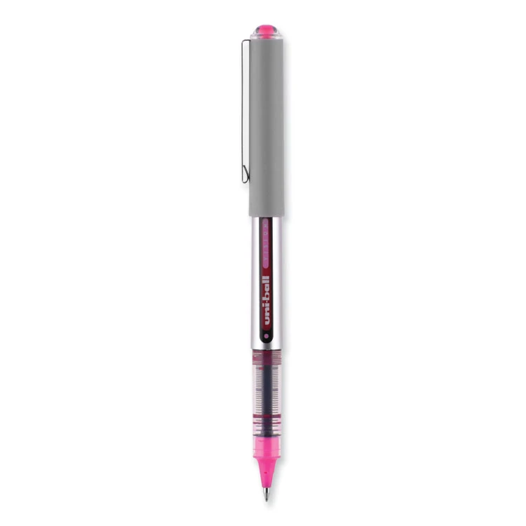 Uniball® VISION Roller Ball Pen, Stick, Fine 0.7 Mm, Pink Ink, Gray Barrel, Dozen 5 Uniball® VISION Roller Ball Pen, Stick, Fine 0.7 Mm, Pink Ink, Gray Barrel, Dozen - Image 3
