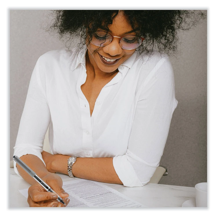 Uniball® VISION Roller Ball Pen, Stick, Fine 0.7 Mm, Pink Ink, Gray Barrel, Dozen 10 Uniball® VISION Roller Ball Pen, Stick, Fine 0.7 Mm, Pink Ink, Gray Barrel, Dozen - Image 8