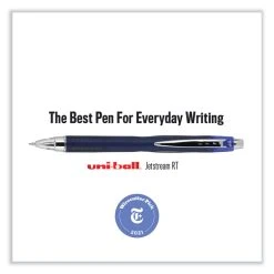 Uniball® Jetstream Retractable Ballpoint Pen, Fine 0.7 Mm, Blue Ink, Blue Barrel -Bostitch Shop 848858