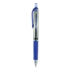 Uniball® Signo Gel Pen, Retractable, Medium 0.7 Mm, Blue Ink, Blue/Metallic Accents Barrel, Dozen -Bostitch Shop 848887