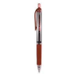 Uniball® Signo Gel Pen, Retractable, Medium 0.7 Mm, Red Ink, Red/Metallic Accents Barrel, Dozen -Bostitch Shop 848895