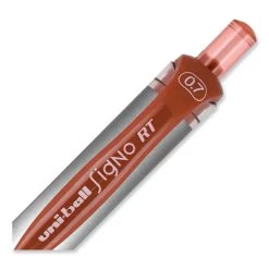Uniball® Signo Gel Pen, Retractable, Medium 0.7 Mm, Red Ink, Red/Metallic Accents Barrel, Dozen -Bostitch Shop 848898