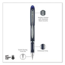 Uniball® Jetstream Ballpoint Pen, Stick, Fine 0.7 Mm, Blue Ink, Blue Barrel -Bostitch Shop 850035