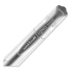 Uniball® IMPACT Gel Pen, Stick, Medium 1 Mm, Silver Metallic Ink, Silver Barrel -Bostitch Shop 850046