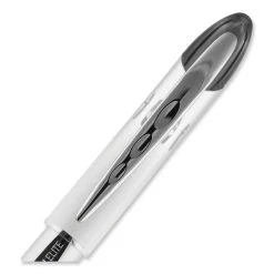 Uniball® VISION ELITE Roller Ball Pen, Stick, Bold 0.8 Mm, Black Ink, White/Black Barrel -Bostitch Shop 850056