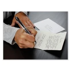 Uniball® VISION ELITE Roller Ball Pen, Stick, Bold 0.8 Mm, Black Ink, White/Black Barrel -Bostitch Shop 850059