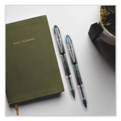 Uniball® VISION ELITE Roller Ball Pen, Stick, Bold 0.8 Mm, Blue-Black Ink, White/Blue Barrel -Bostitch Shop 850072