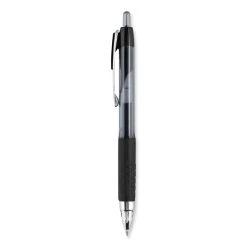 Uniball® Signo 207 Gel Pen, Retractable, Micro 0.5 Mm, Black Ink, Smoke/Black Barrel, Dozen -Bostitch Shop 850076
