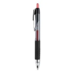 Uniball® Signo 207 Gel Pen, Retractable, Micro 0.5 Mm, Red Ink, Smoke/Black/Red Barrel, Dozen -Bostitch Shop 850087