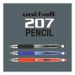 Uniball® 207 Mechanical Pencil, 0.7 Mm, HB (#2), Black Lead, Black Barrel, Dozen -Bostitch Shop 850132