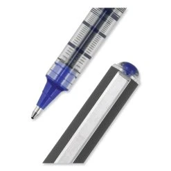 Uniball® VISION Roller Ball Pen, Stick, Bold 1 Mm, Blue Ink, Black/Blue Barrel, Dozen -Bostitch Shop 850157
