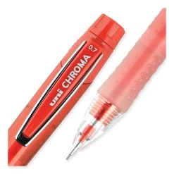 Uniball® Chroma Mechanical Pencil, 0.7 Mm, HB (#2), Black Lead, Red Barrel, Dozen -Bostitch Shop 850176