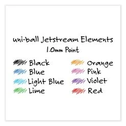 Uniball® Jetstream Elements Ballpoint Pen, Retractable, Medium 1 Mm, Assorted Ink And Barrel Colors, 12/Pack -Bostitch Shop 850190