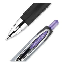 Uniball® Signo 207 Gel Pen, Retractable, Medium 0.7 Mm, Purple Ink, Smoke/Black/Purple Barrel, Dozen -Bostitch Shop 850199