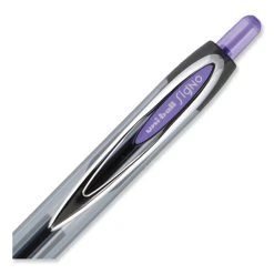 Uniball® Signo 207 Gel Pen, Retractable, Medium 0.7 Mm, Purple Ink, Smoke/Black/Purple Barrel, Dozen -Bostitch Shop 850200