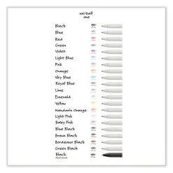 Uniball® UniONE Gel Pen, Retractable, Medium 0.7 Mm, Inspirational Ink-Color Assortment, White Barrel, 8/Pack -Bostitch Shop 850210