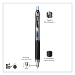 Uniball® 207 Signo Gel Ultra Micro Gel Pen, Retractable, Extra-Fine 0.38 Mm, Blue Ink, Smoke Barrel -Bostitch Shop 850342